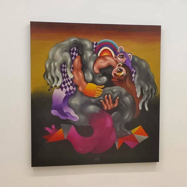 Najva Erfani Acrylic Paintings, Contemporary Folk Art Dubai