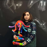 Colorful Folk Art Paper Mache Sculpture By Najva Erfani in Dubai