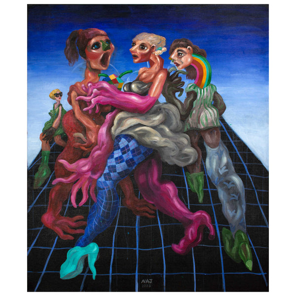 Najva Erfani Acrylic Paintings, Contemporary Folk Art Dubai