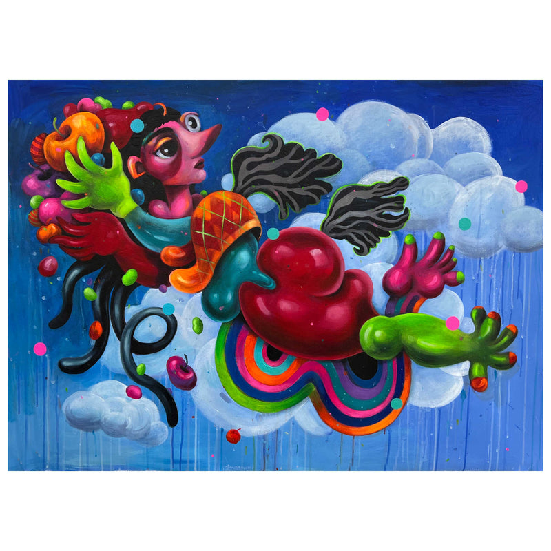 Najva Erfani Acrylic Paintings, Contemporary Folk Art Dubai