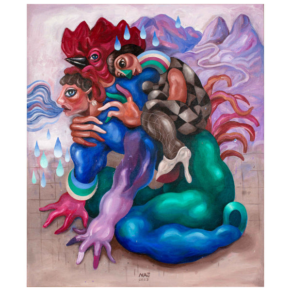 Najva Erfani Acrylic Paintings, Contemporary Folk Art Dubai