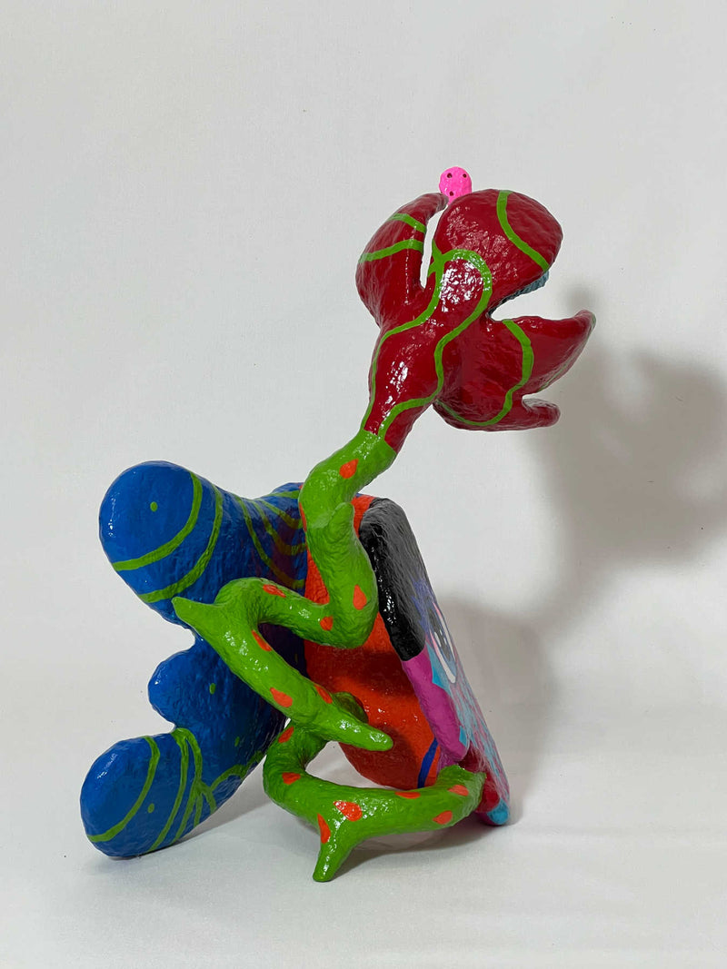 Colorful Folk Art Paper Mache Sculpture By Najva Erfani in Dubai