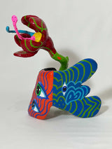 Colorful Folk Art Paper Mache Sculpture By Najva Erfani in Dubai