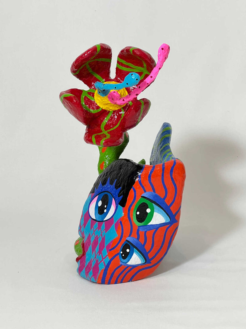 Colorful Folk Art Paper Mache Sculpture By Najva Erfani in Dubai