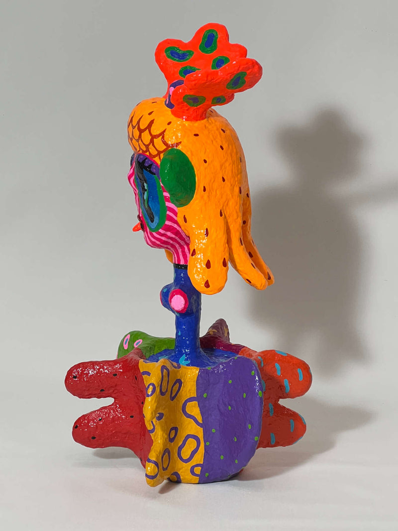 Colorful Folk Art Paper Mache Sculpture By Najva Erfani in Dubai