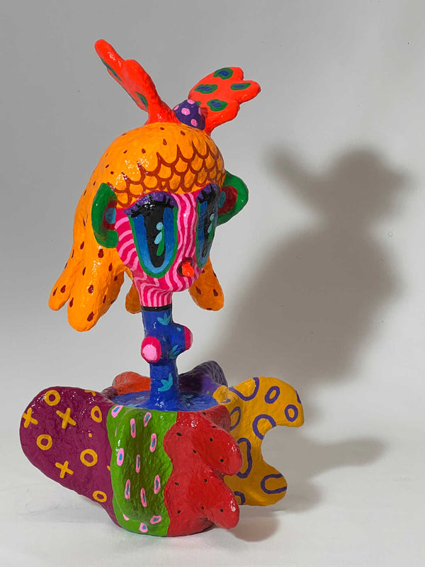 Colorful Folk Art Paper Mache Sculpture By Najva Erfani in Dubai