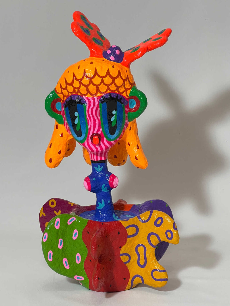 Colorful Folk Art Paper Mache Sculpture By Najva Erfani in Dubai