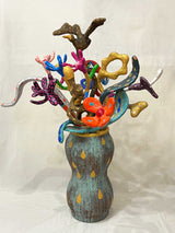 Colorful Folk Art Paper Mache Sculpture By Najva Erfani in Dubai