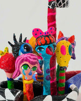 Colorful Folk Art Paper Mache Sculpture By Najva Erfani in Dubai