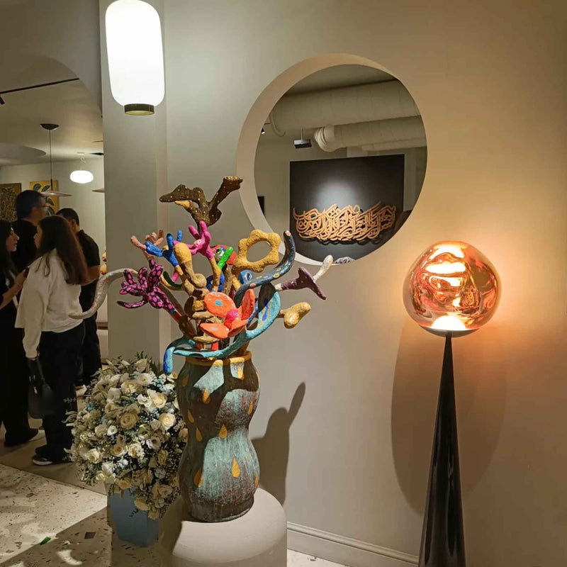 Colorful Folk Art Paper Mache Sculpture By Najva Erfani in Dubai