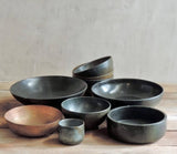 Curved Natural Stone Bowl - Black Stone Tableware & Dining Stoneware
