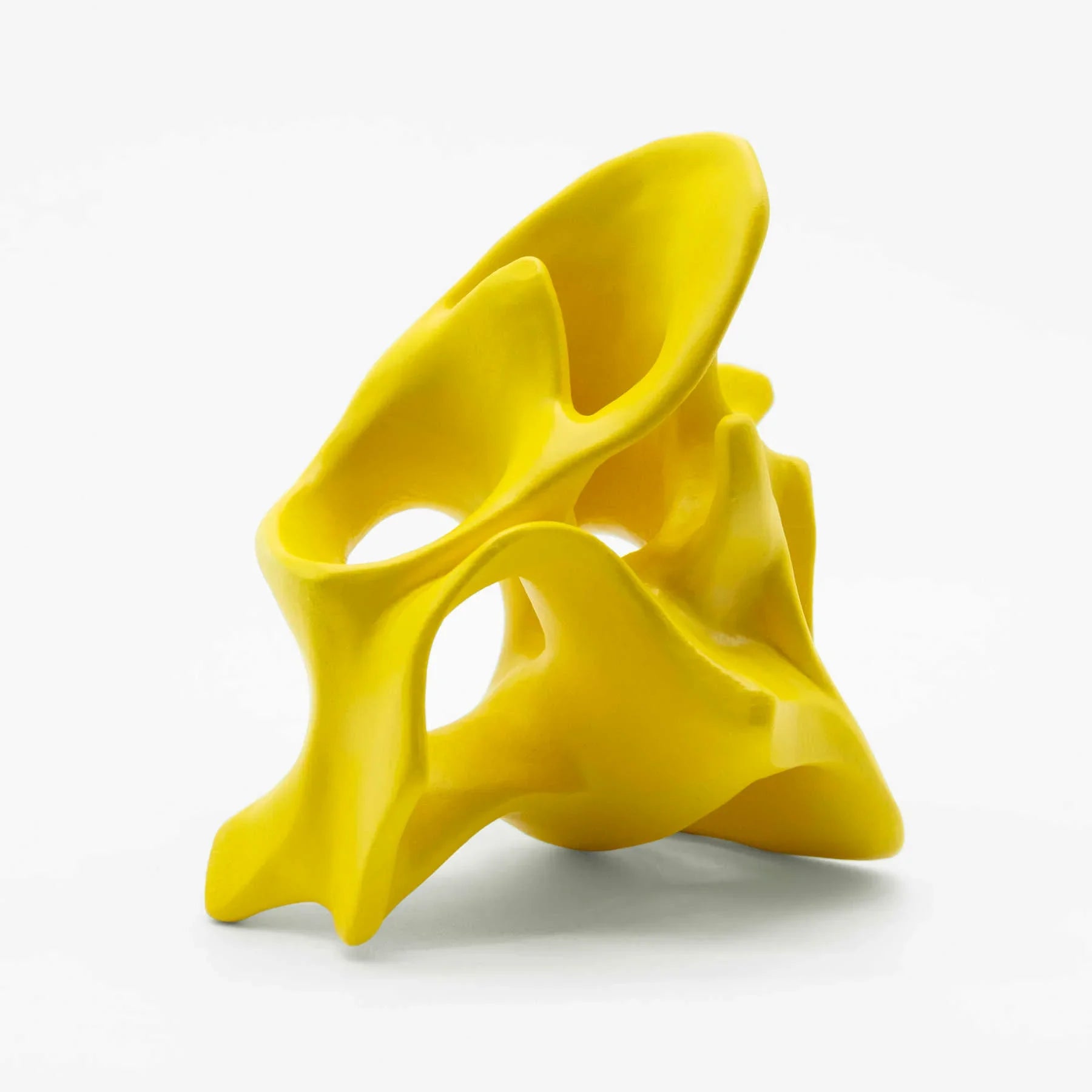 Yellow Ceramic Sculpture Art by Ariane Crovisier