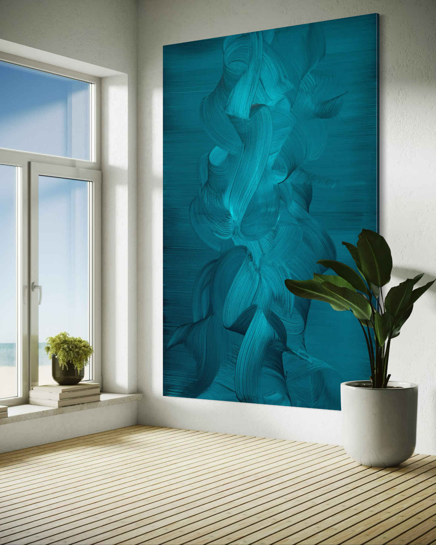 The Silence Monochrome Abstract Painting