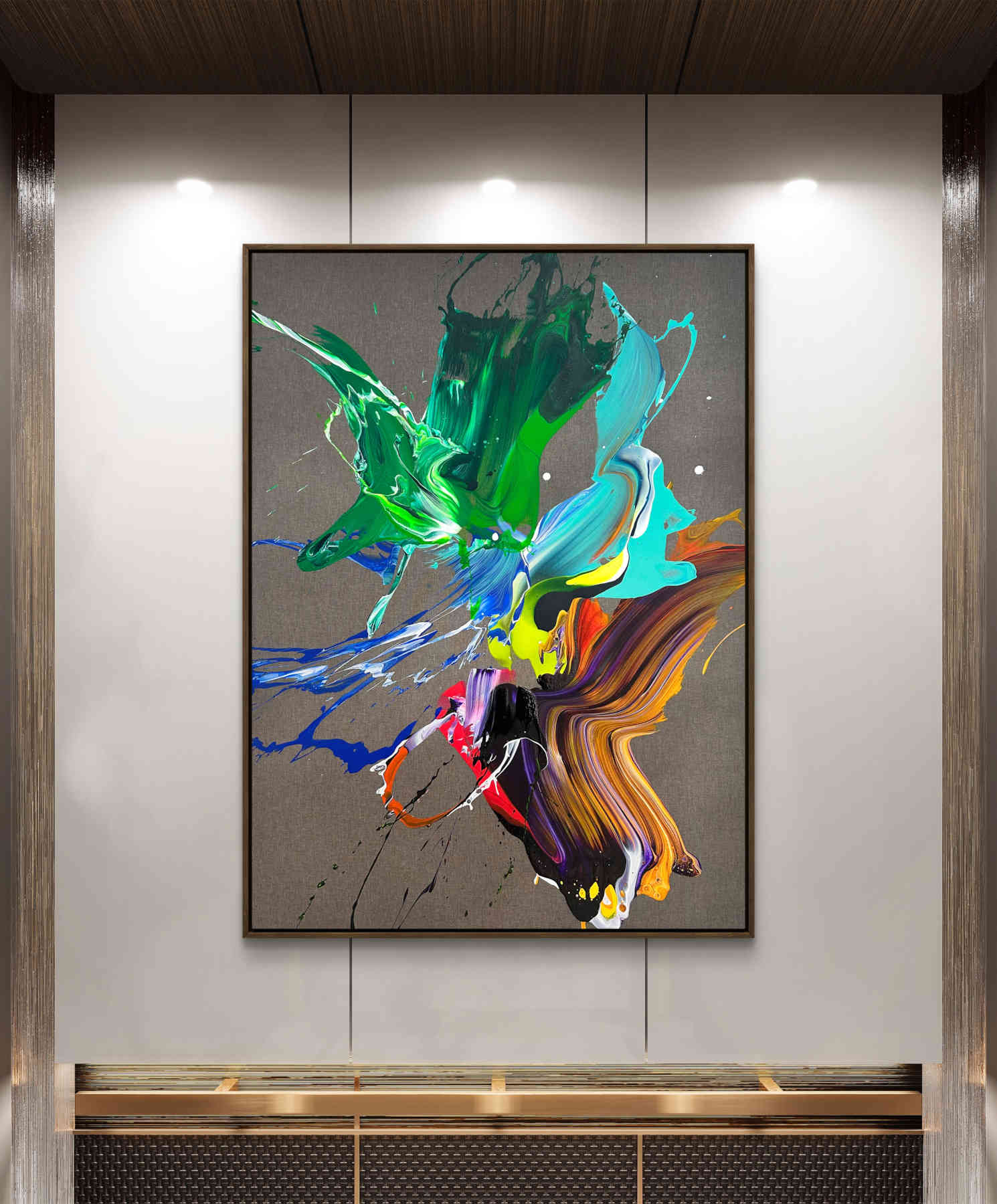 Colorful Abstract Painting By Nikolaos Schizas in Dubai