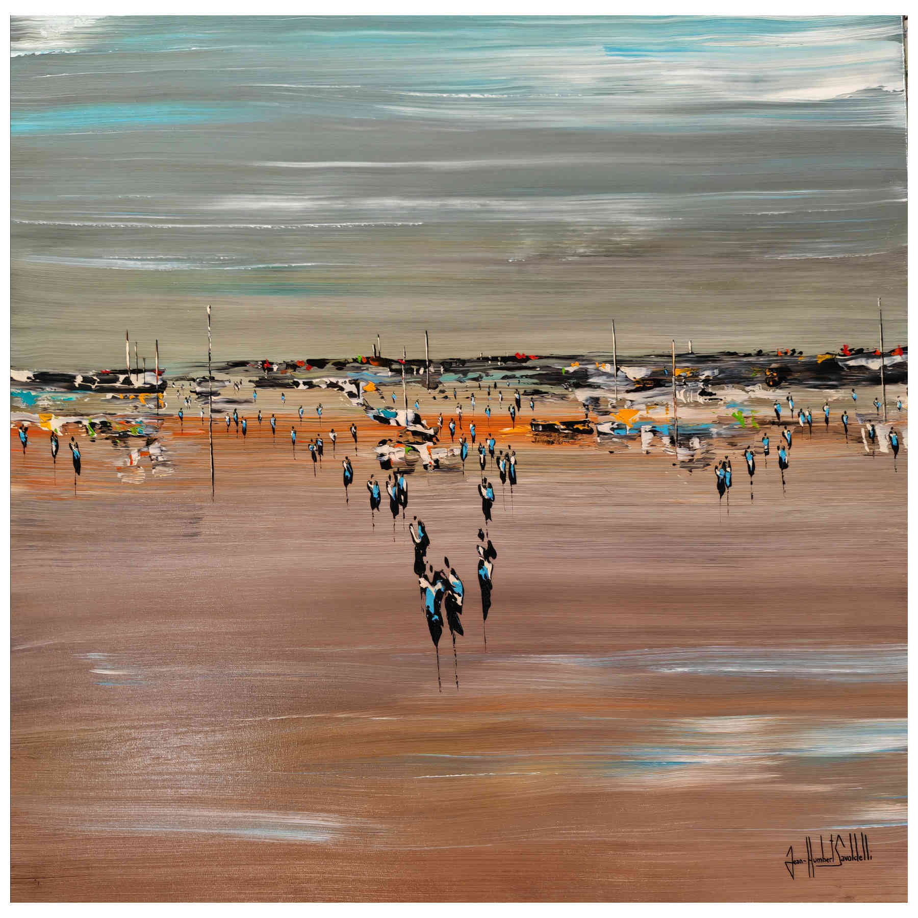 Contemporary Abstract Acrylic Painting By JH Savoldelli in Dubai