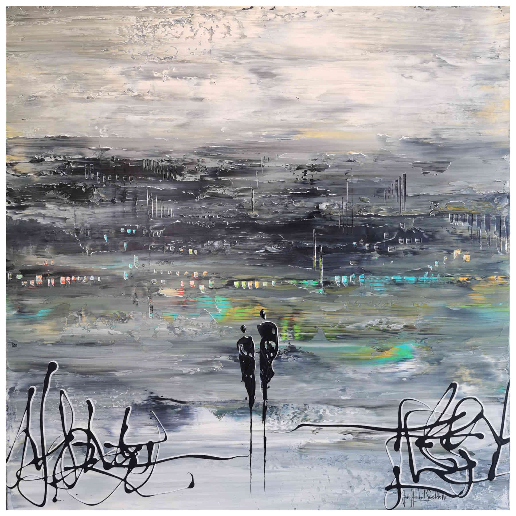 Contemporary Abstract Acrylic Painting By JH Savoldelli in Dubai