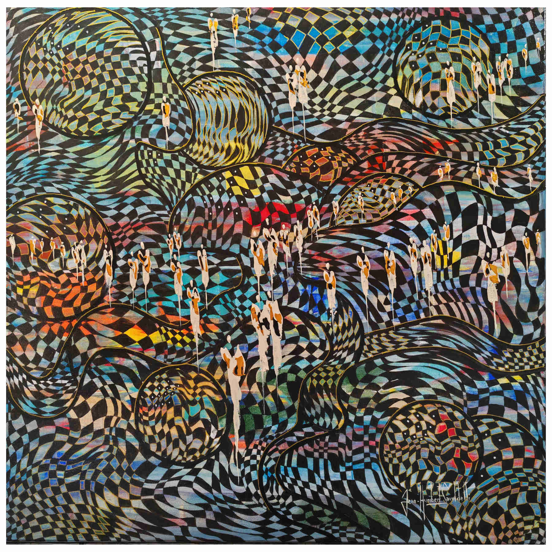 Contemporary Abstract Acrylic Painting By JH Savoldelli in Dubai