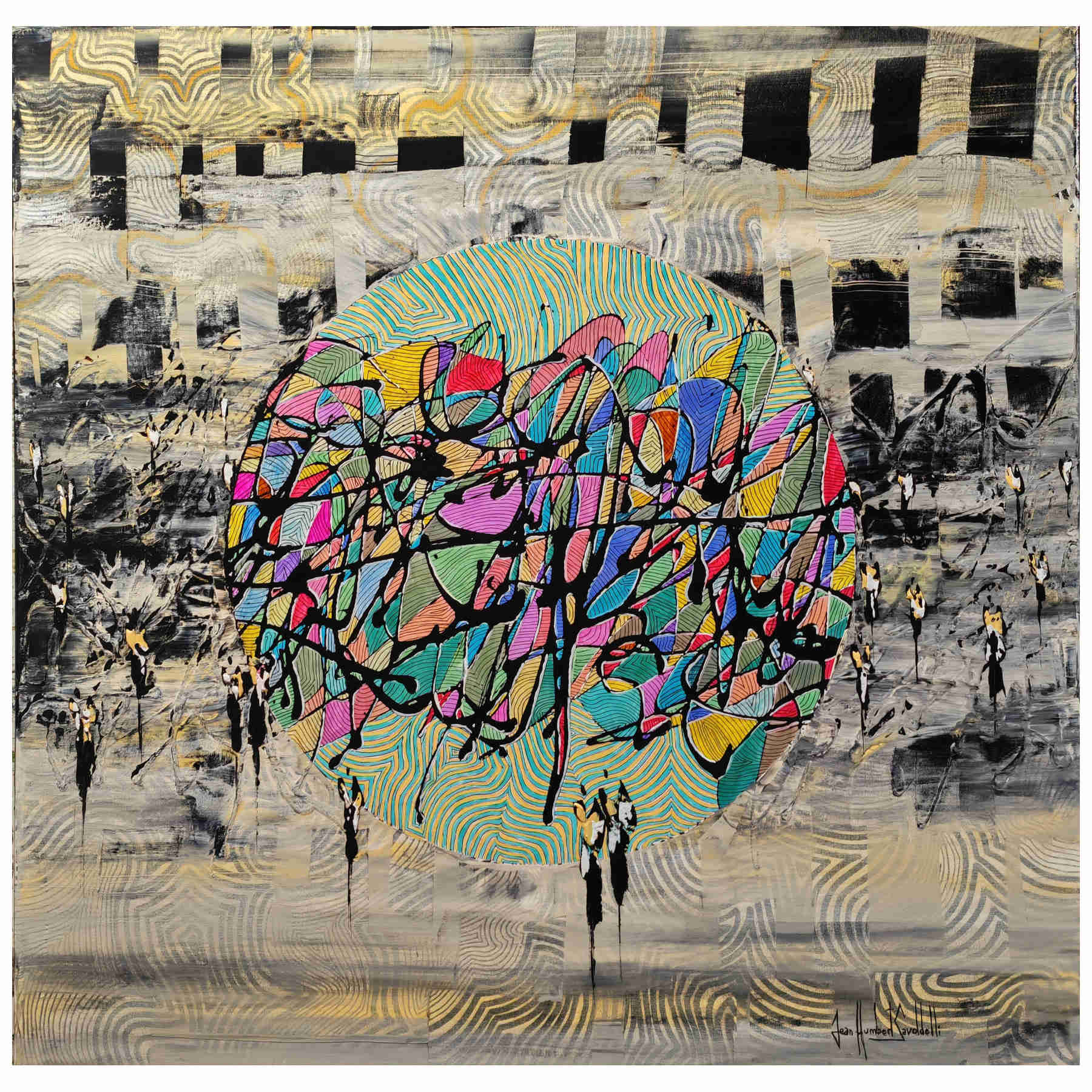 Contemporary Abstract Acrylic Painting By JH Savoldelli in Dubai