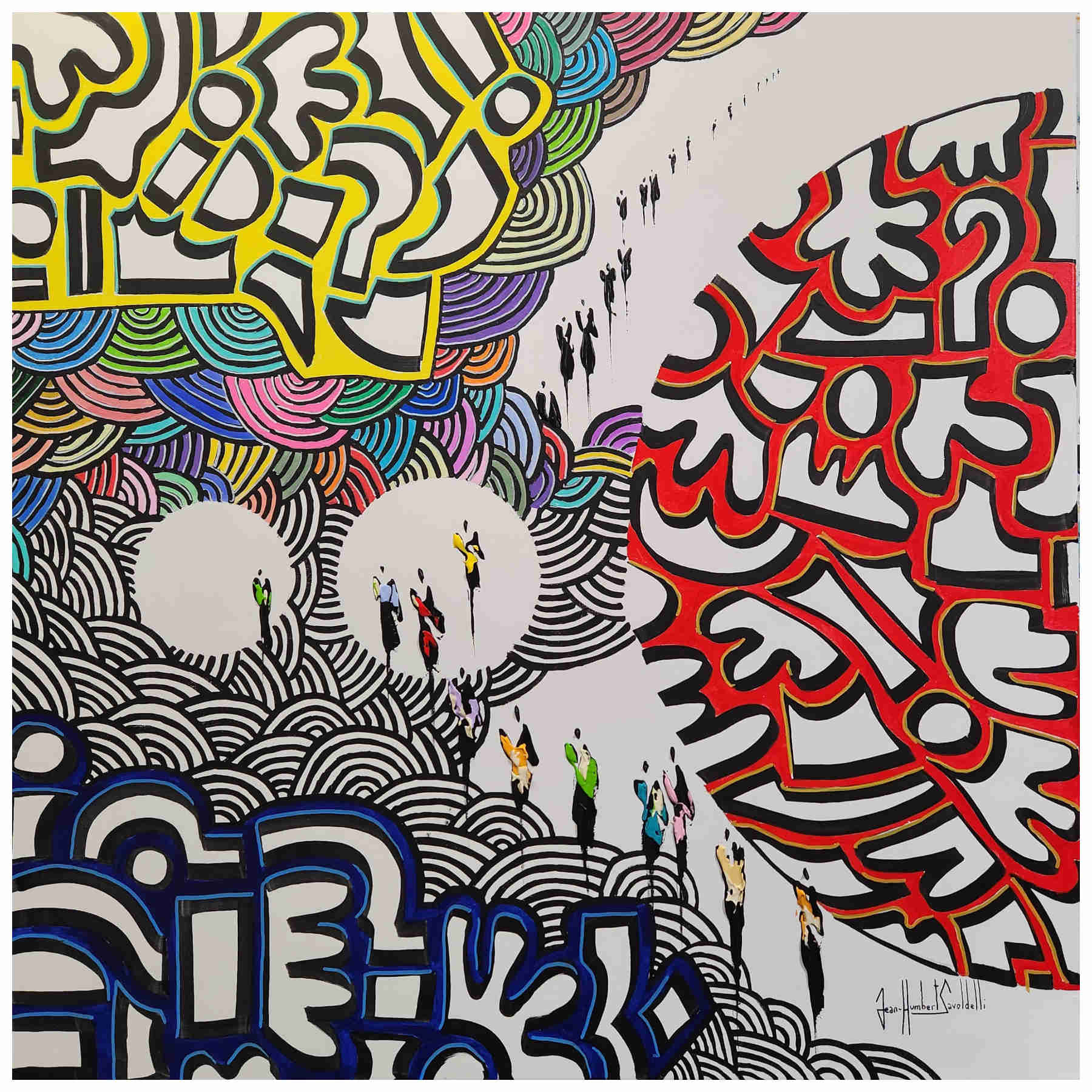 Contemporary Abstract Acrylic Painting By JH Savoldelli in Dubai