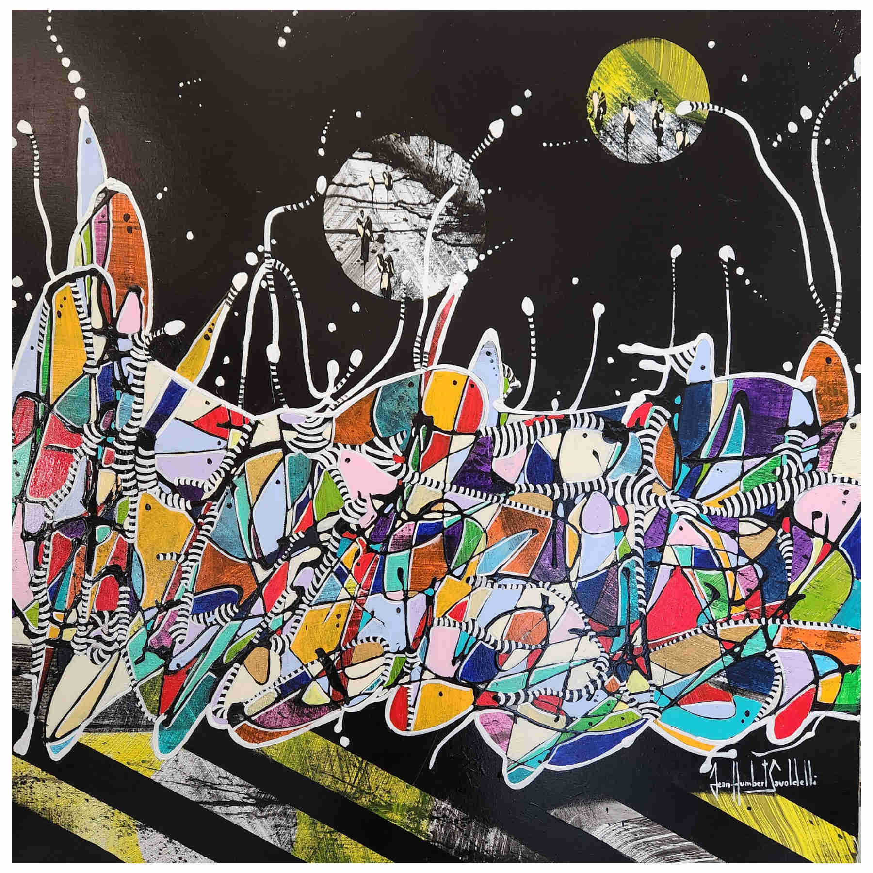 Contemporary Abstract Acrylic Painting By JH Savoldelli in Dubai