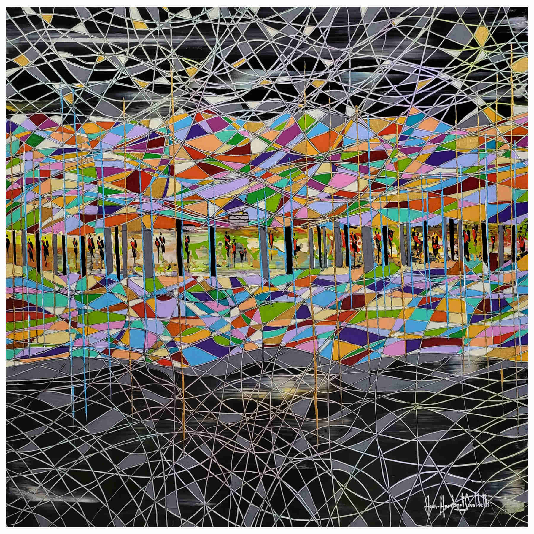 Contemporary Abstract Acrylic Painting By JH Savoldelli in Dubai