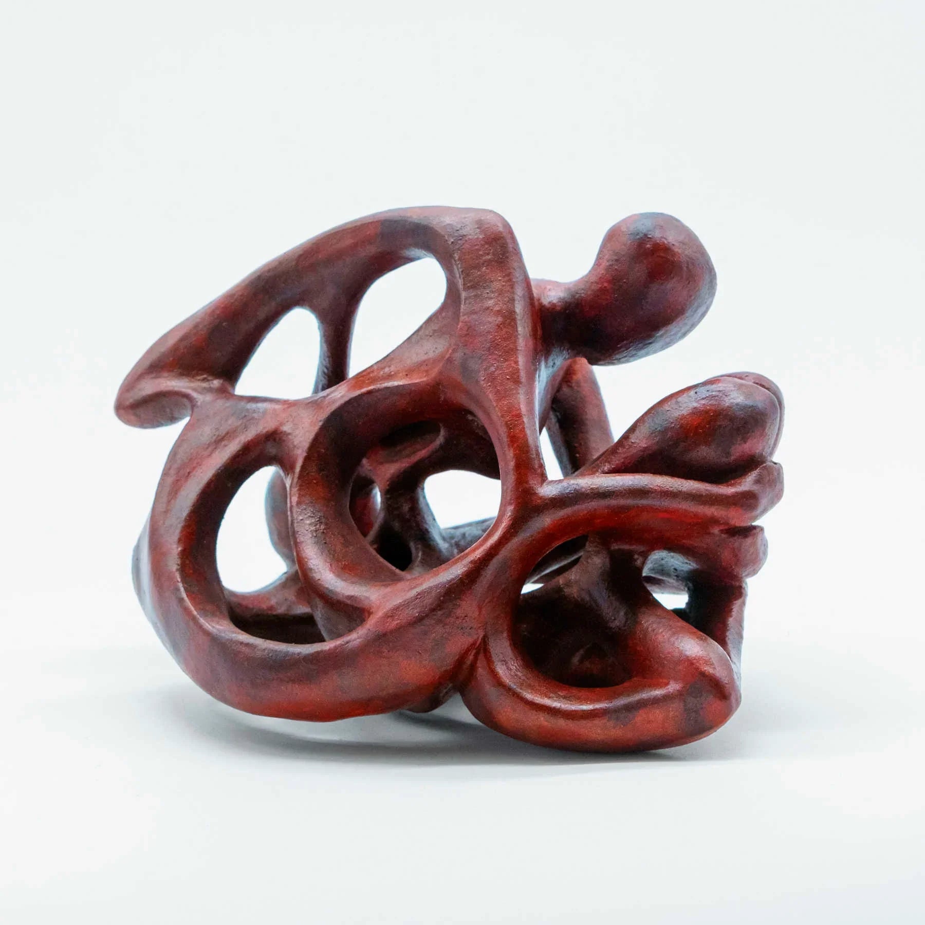 Red Ceramic Sculpture Art by Ariane Crovisier