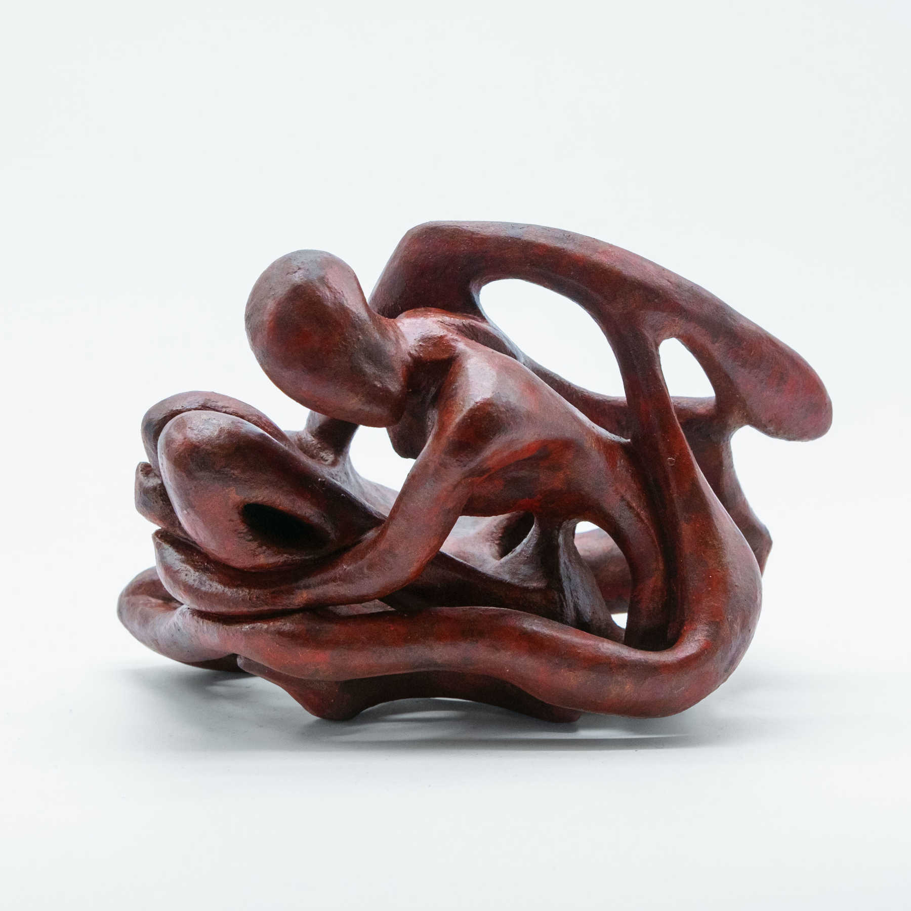 Red Ceramic Sculpture Art by Ariane Crovisier