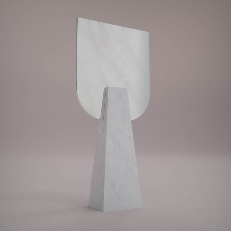 Carrara Marble Table Mirror - Italian Designer Furniture & Decor Dubai