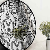 Ornate Decorative Round Mirror, Wall Mounted Painted Mirrors in Metal Frame in Dubai