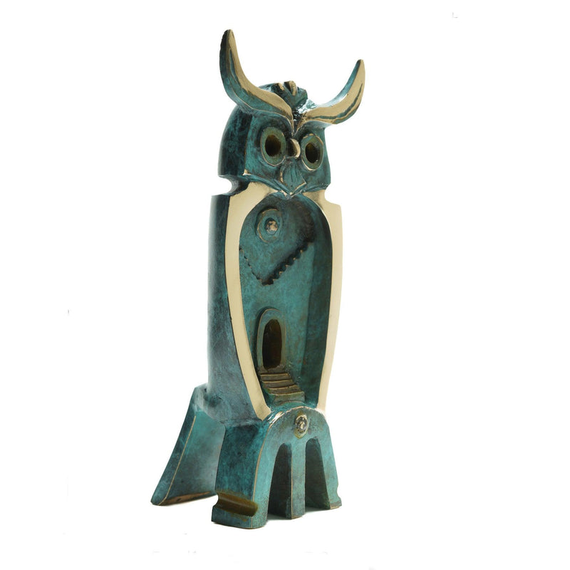 Owl Series Bronze Sculpture - Contemporary Collectible Owl Statues By Sadegh Adham in Dubai