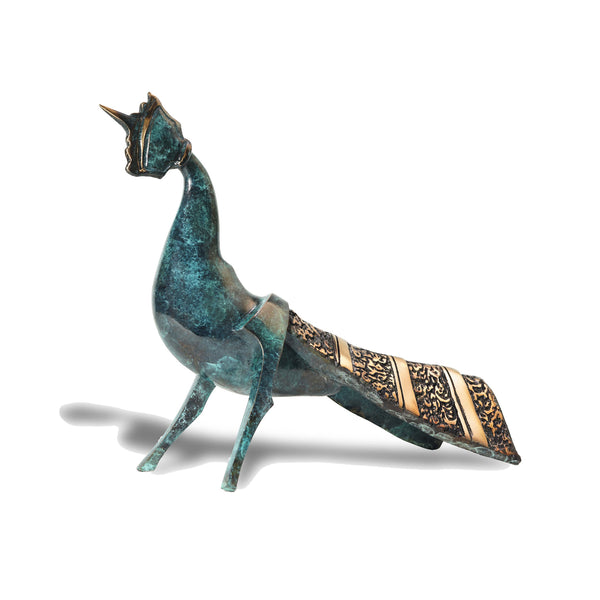 Bronze Sculpture, Contemporary Peacock Series Statues By Sadegh Adham