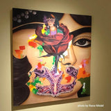 The Rose Mixed Media On Canvas - Contemporary Wall Arts By Pegah Lari in Dubai