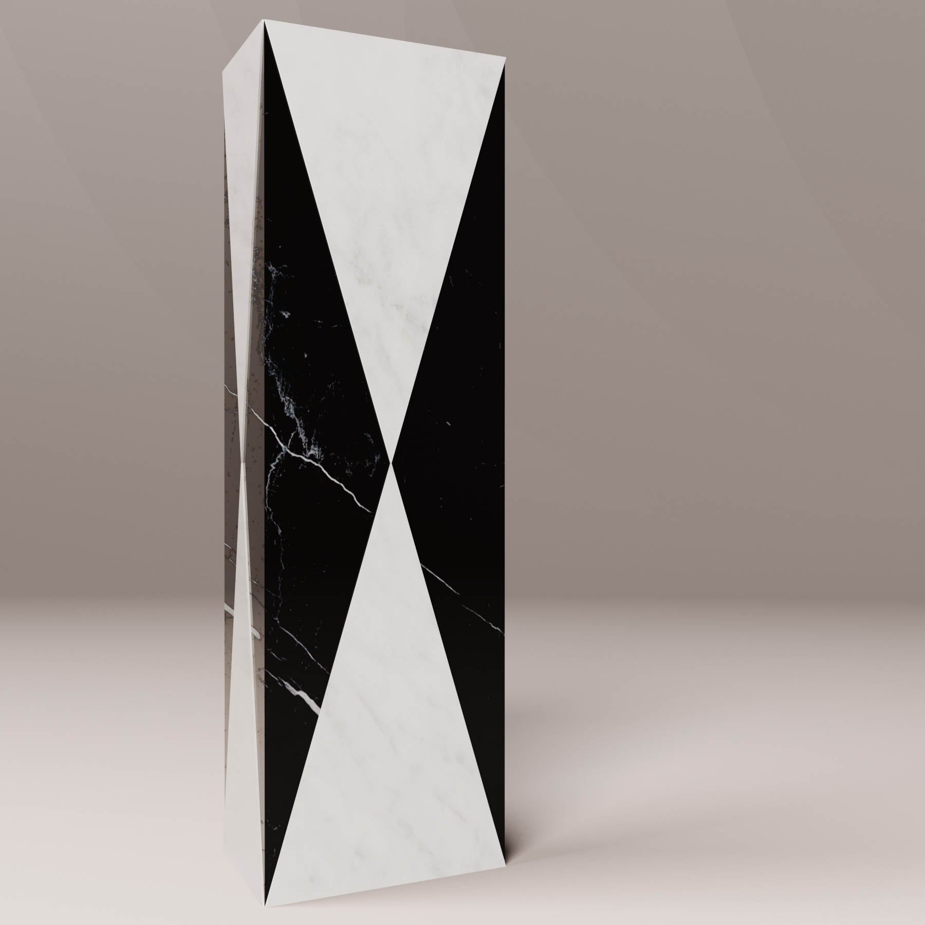 Black & White Marble Vase - Italian Designer Furniture & Decor Dubai
