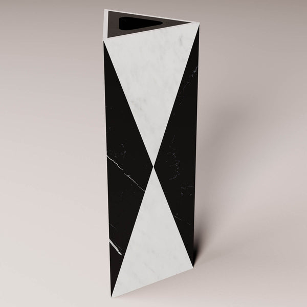 Black & White Marble Vase - Italian Designer Furniture & Decor Dubai