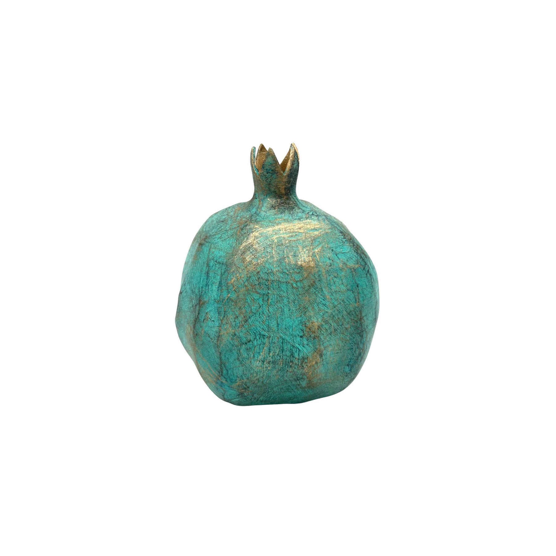 Turquoise Metal Pomegranate Decor