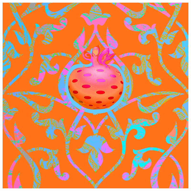 Pomegranate Forever Framed Print On Paper, Arab Pop Art Dubai