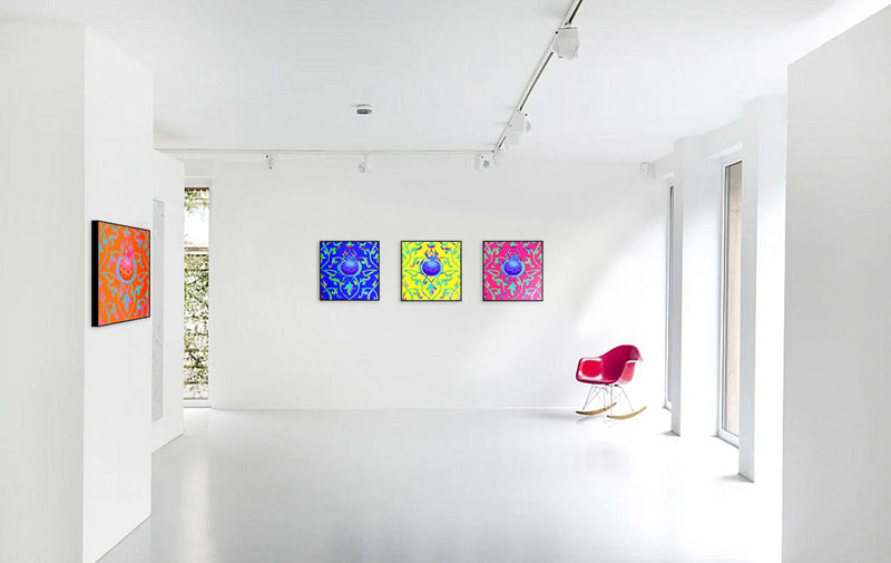 Pomegranate Forever Framed Print On Paper, Arab Pop Art Dubai