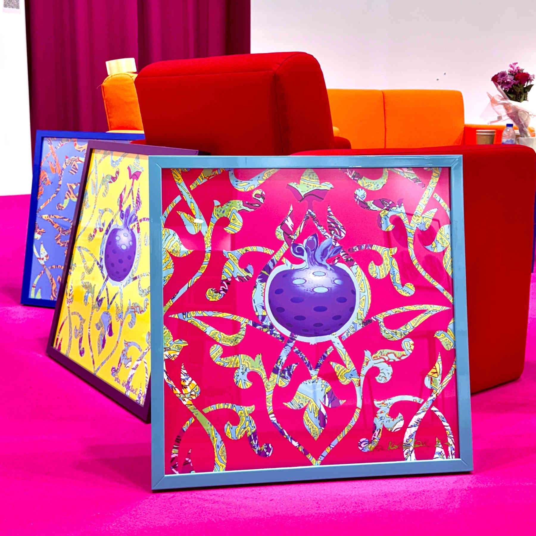 Pomegranate Forever Framed Print On Paper, Arab Pop Art Dubai