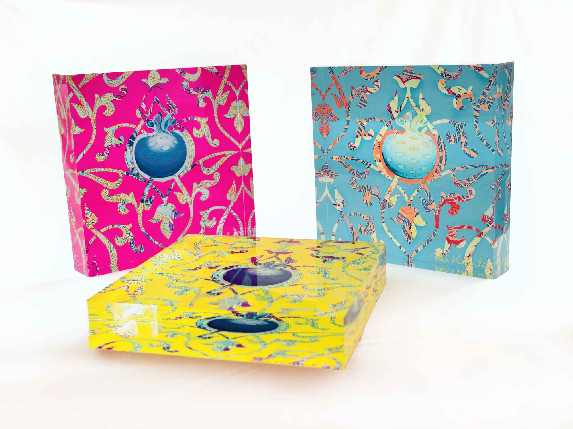 Pomegranate Acrylic Sculpture, Corporate Gifts By Petra Kaltenbach in Dubai