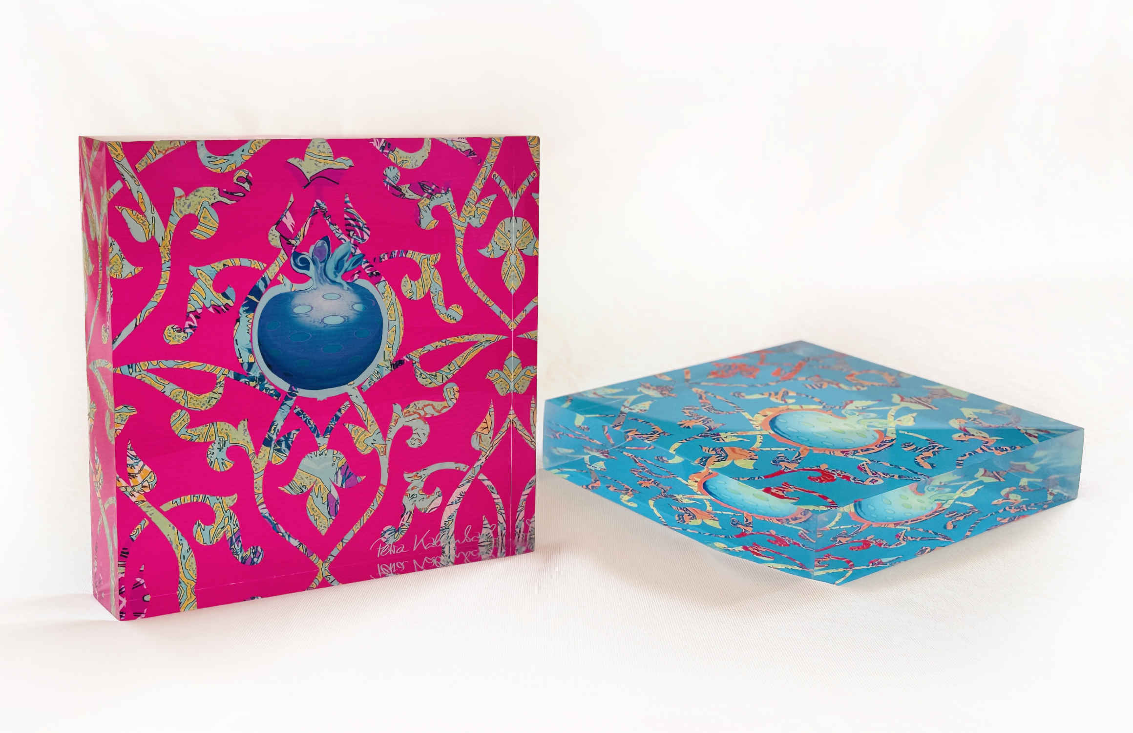 Pomegranate Acrylic Sculpture, Corporate Gifts By Petra Kaltenbach in Dubai