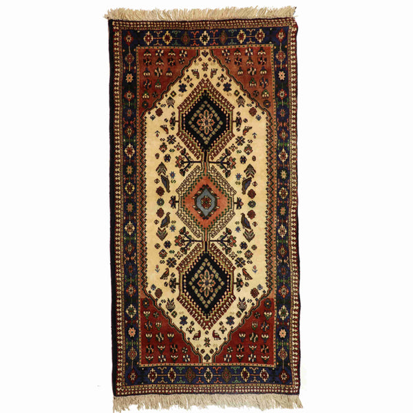 Qashqai Persian Carpet 80x165, Handmade Tribal Wool & Silk Rugs in Dubai