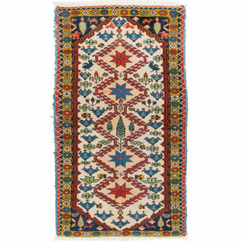 Qashqai Persian Carpet 55x100,   Handmade Tribal Wool & Silk Rugs in Dubai