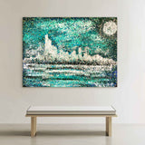 Echoes Beneath The Moon Acrylic Painting By Rawia Zantout