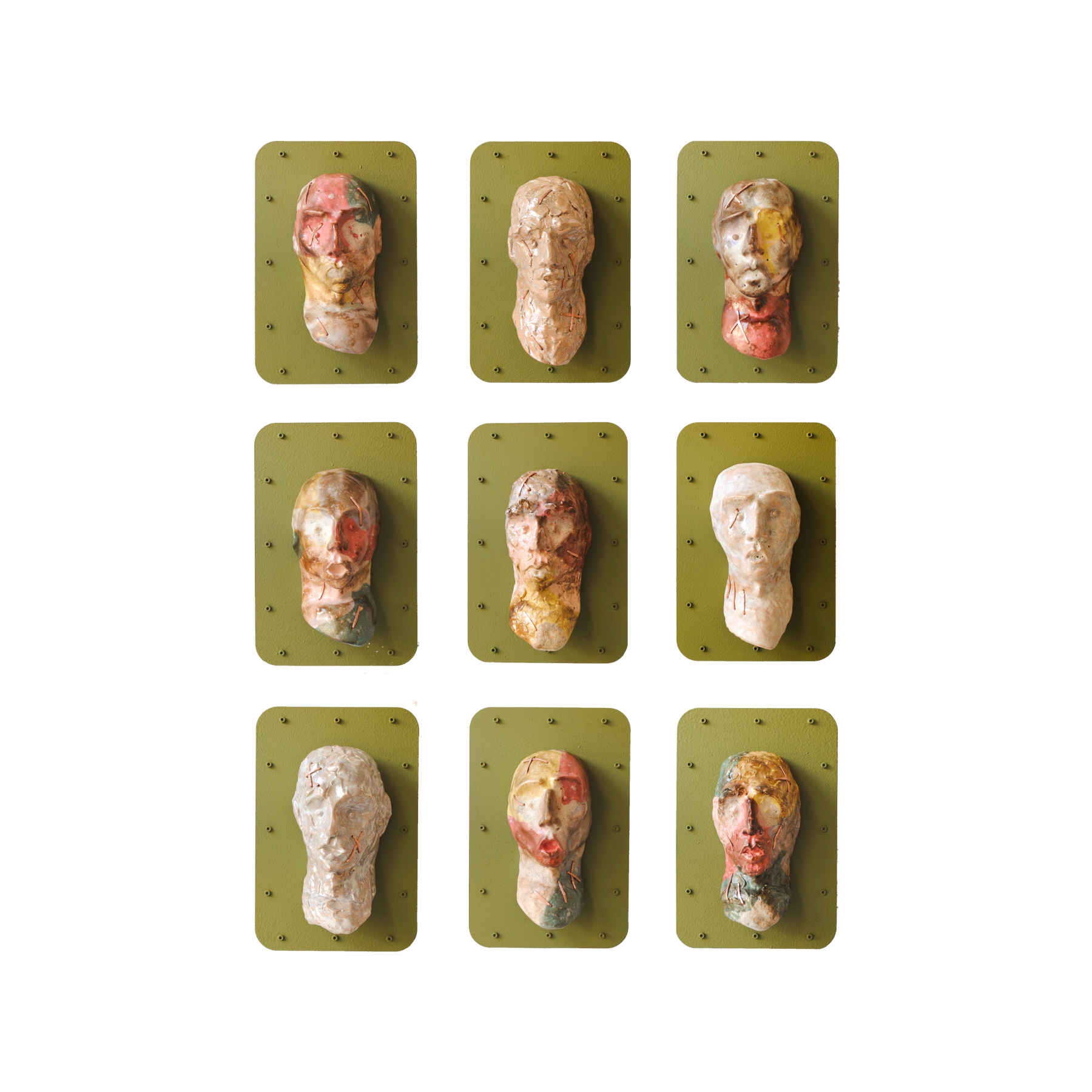 Wall mounted Sculptural Heads Set By Hossein Kahfi