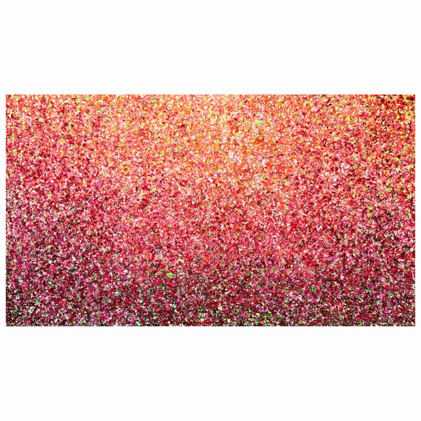 Red Unspoken Acrylic Painting For Interior Design By Rawia Zantout