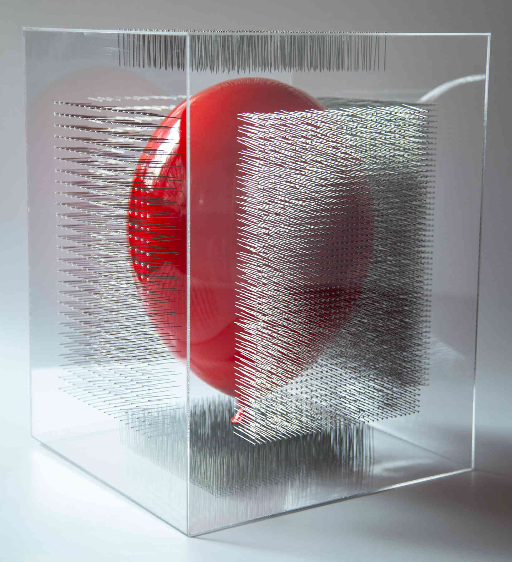 Red Balloon Mixed Media Sculpture - Modern Installation Art By Diana Beltrán