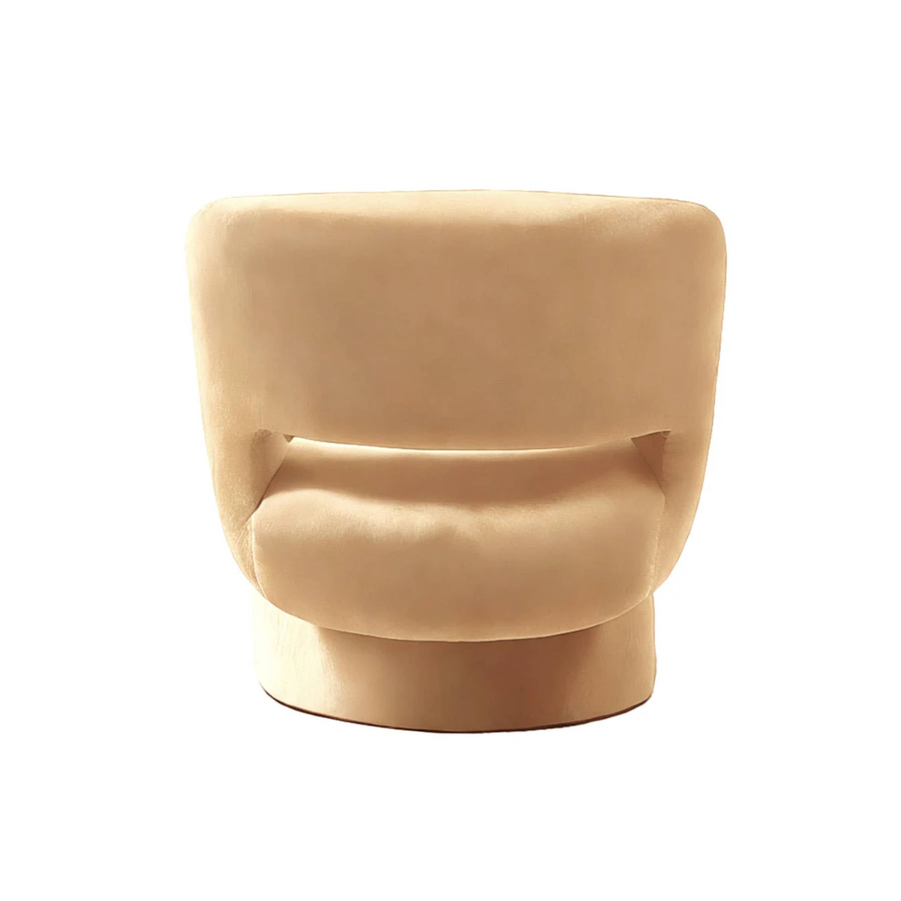 Beige Velvet Armchair, Bold Contemporary Furniture Designs