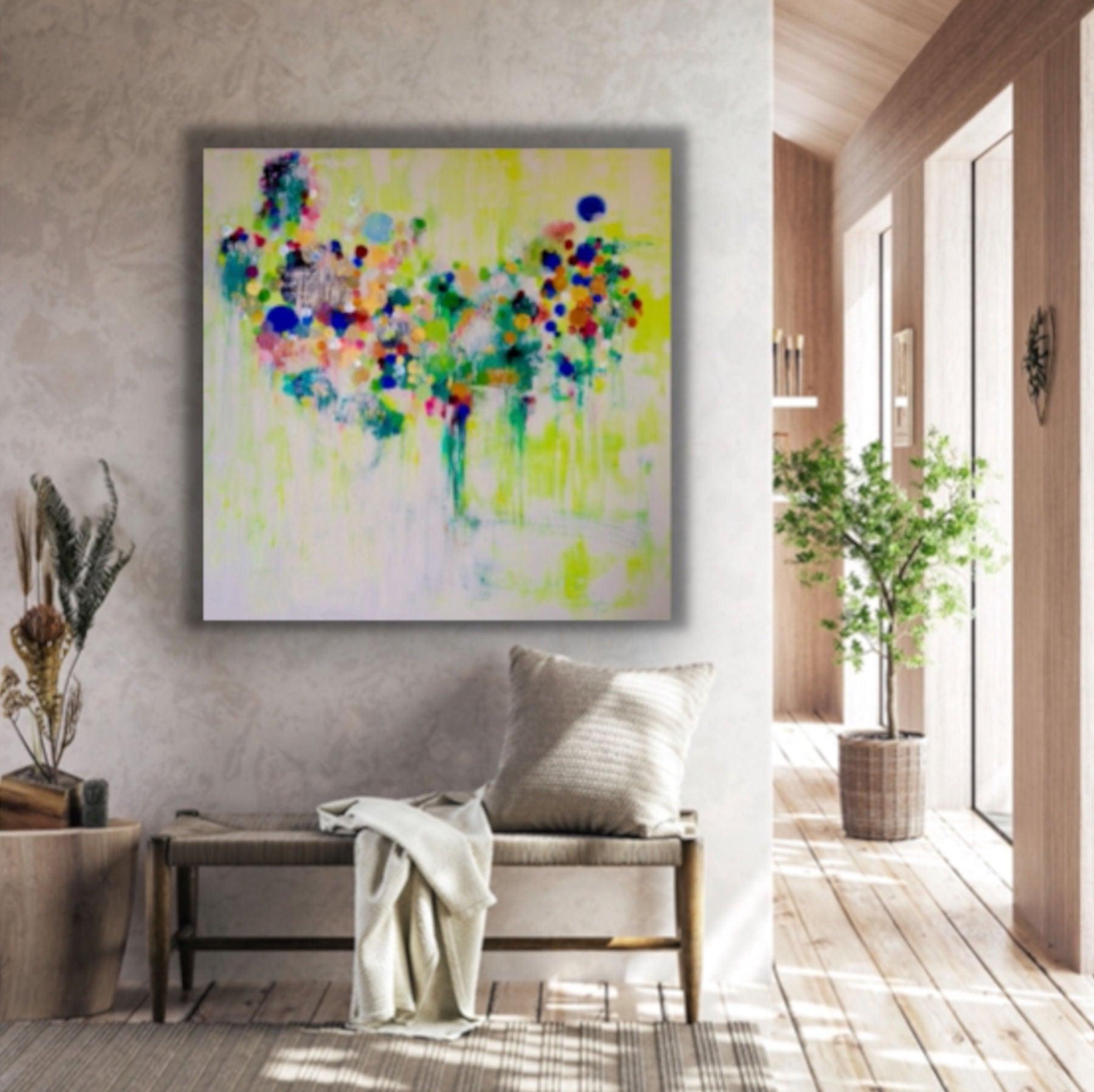 Jardins Divers Acrylic on Canvas Painting - Contemporary Art by Saghar Rad in Dubai