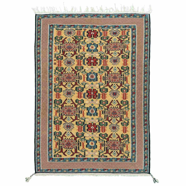 Stone & Glass Sanandaj Persian Kilim 102x143, Handmade Nomadic Wool Rugs & Kilims in Dubai