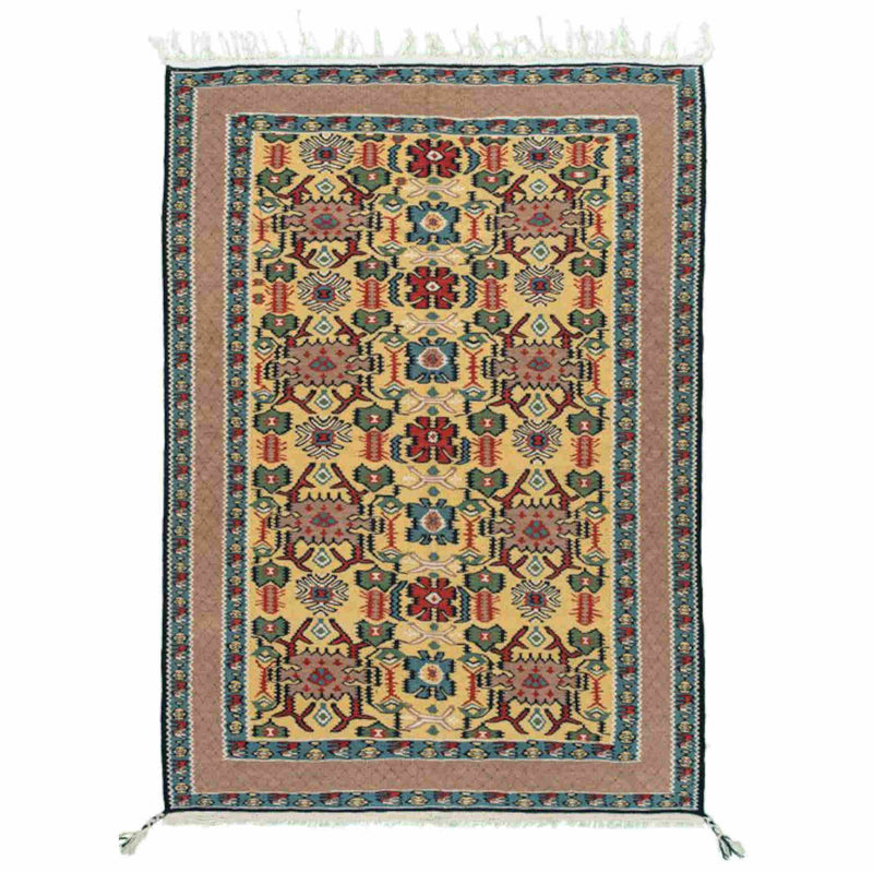 Stone & Glass Sanandaj Persian Kilim 102x143, Handmade Nomadic Wool Rugs & Kilims in Dubai